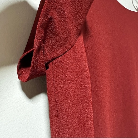 Charming Charlie Maroon Red Shift Dress Short Sleeve Women’s Size Large Girly - Picture 5 of 11